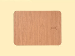 Wood Grain Wireless Charging Mouse Pad and Charger