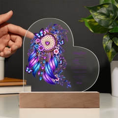 To My Daughter - You Are Loved - Acrylic Heart